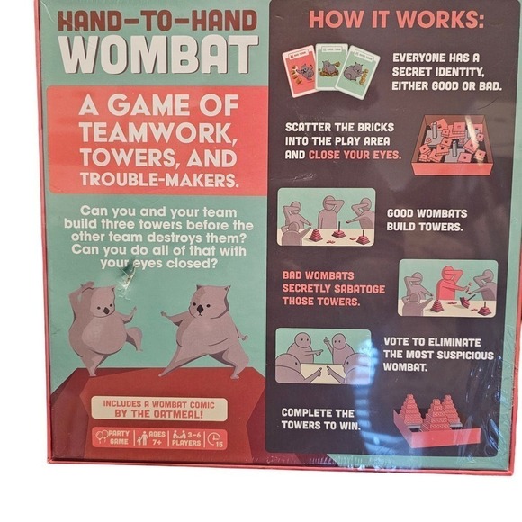 Hand to Hand Wombat Game Party Funny Group Game Night Family Building Deception - Picture 2 of 8